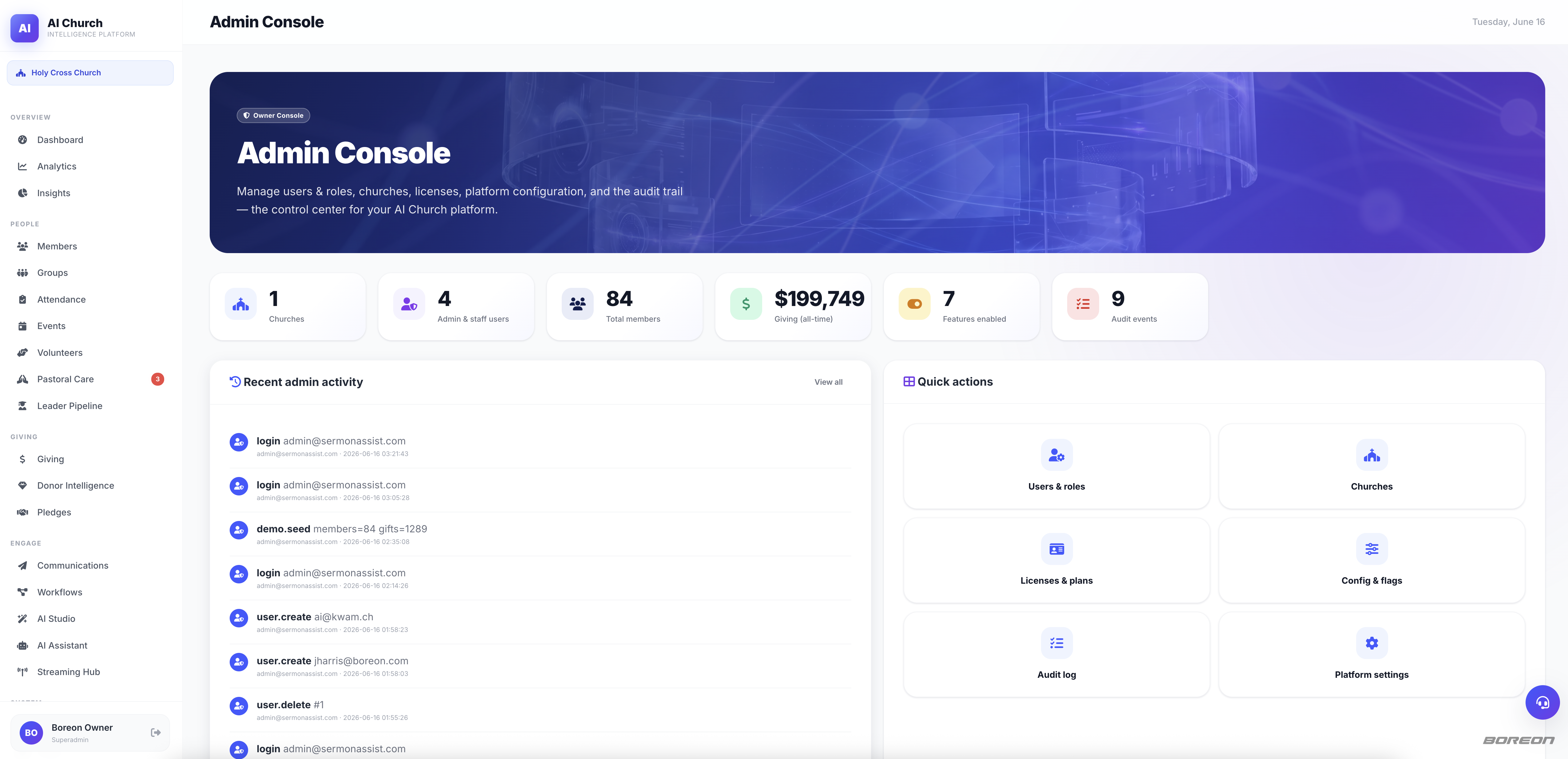 Owner Admin Portal